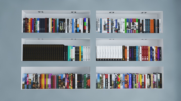 渲染模型_书架126