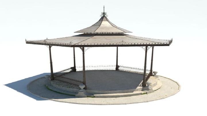 渲染模型_亭子017