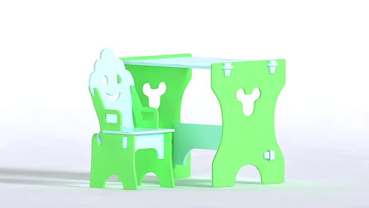 渲染模型_儿童凳子011