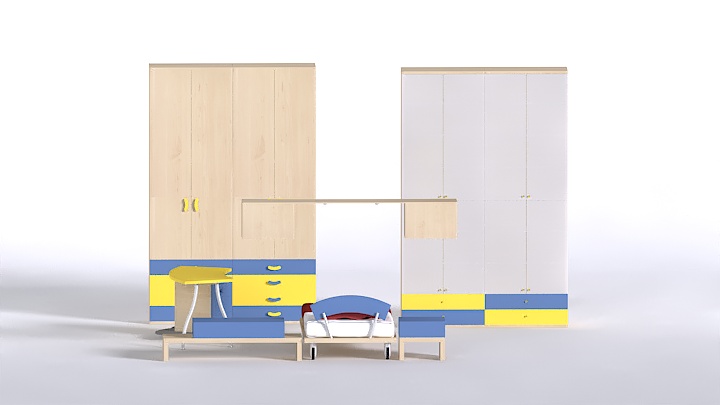 渲染模型_儿童家具046