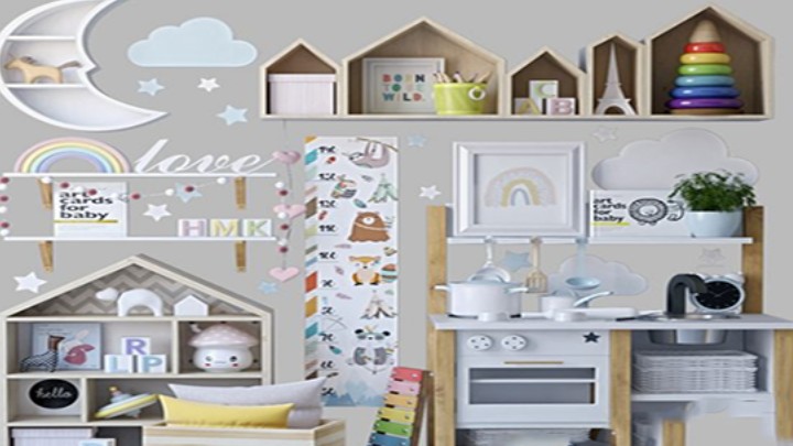 渲染模型_儿童家具050