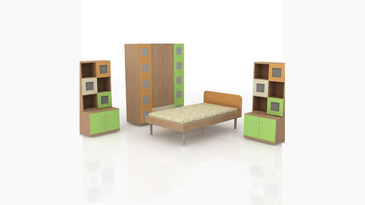 渲染模型_儿童房家具017