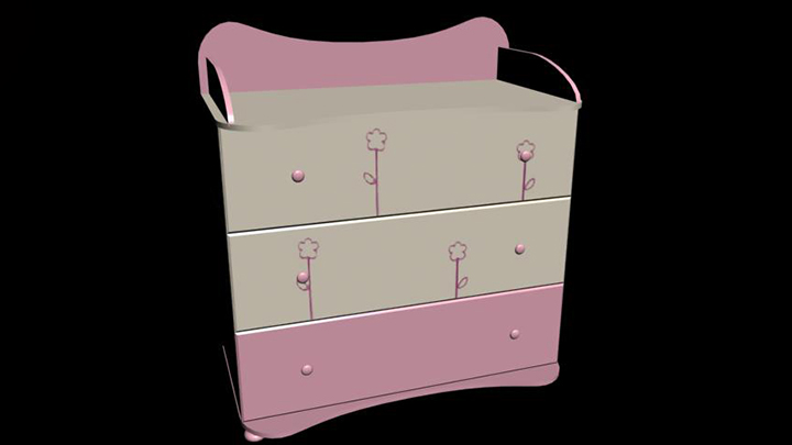 渲染模型_儿童房家具049