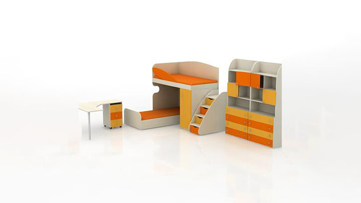 渲染模型_儿童房家具068