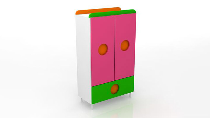 渲染模型_儿童房家具100