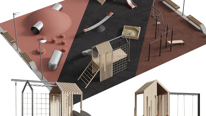 渲染模型_儿童游乐场001