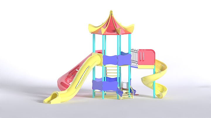 渲染模型_儿童滑梯004