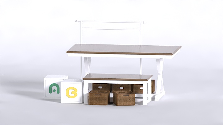 渲染模型_办公桌子009