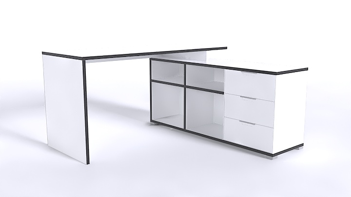 渲染模型_办公桌子028