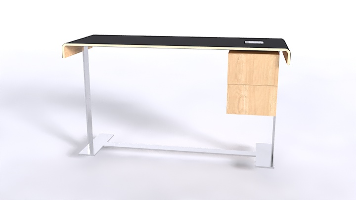 渲染模型_办公桌子040
