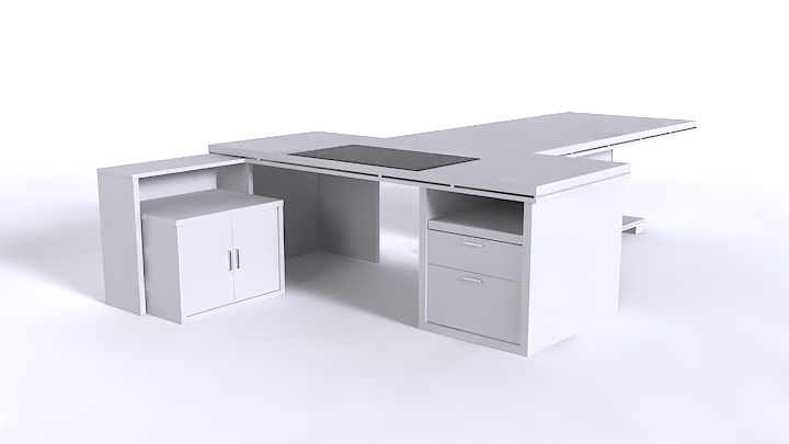 渲染模型_办公桌子042