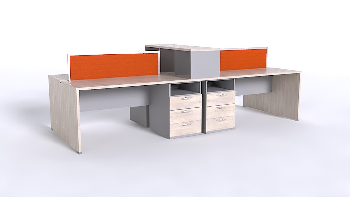渲染模型_办公桌子057