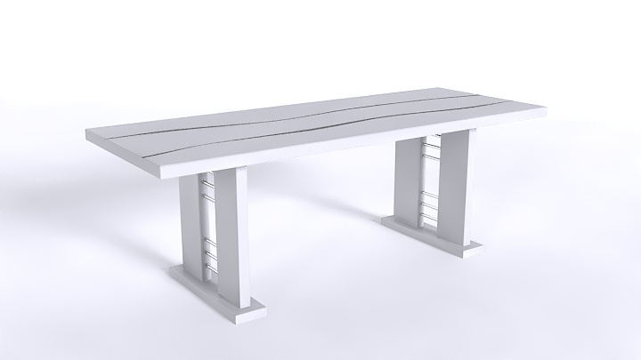 渲染模型_办公桌子059