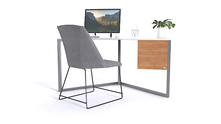 渲染模型_办公桌椅039