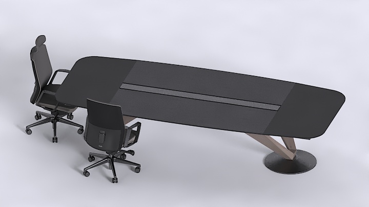 渲染模型_办公桌椅056