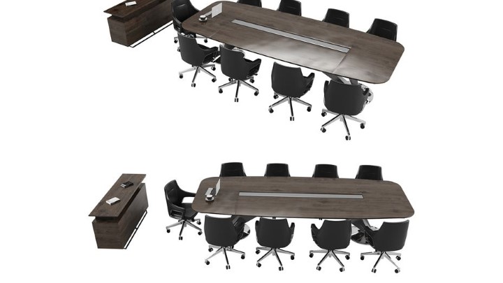 渲染模型_办公桌椅072