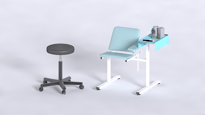 渲染模型_医疗凳子设备001