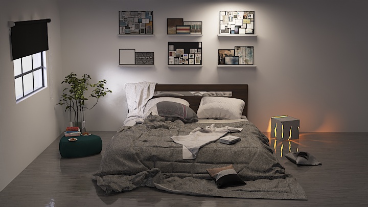 渲染模型_卧室022