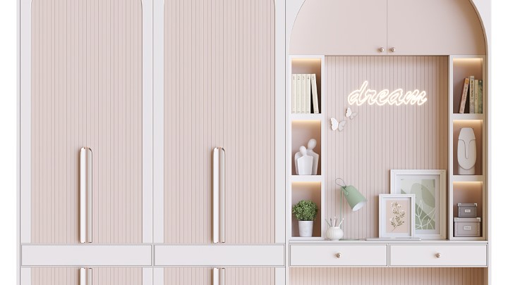 渲染模型_卧室衣柜001