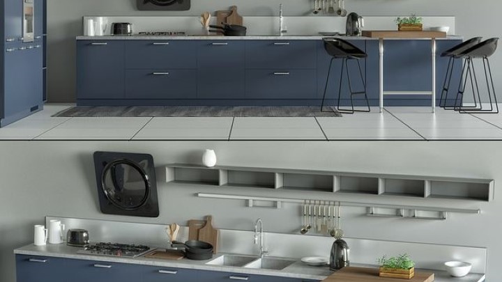 渲染模型_厨房软装076