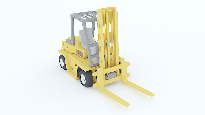 渲染模型_叉车007