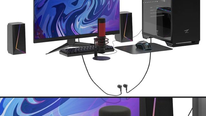 渲染模型_台式机电脑001