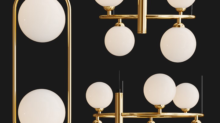 渲染模型_吊灯3017