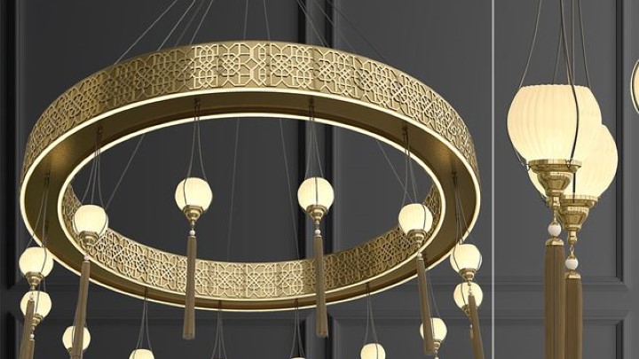 渲染模型_吊灯3085