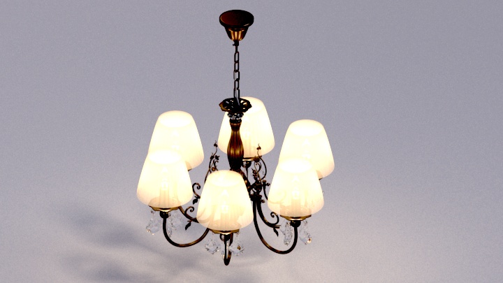 渲染模型_吊灯3100