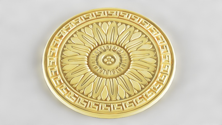 渲染模型_圆形建筑花纹001