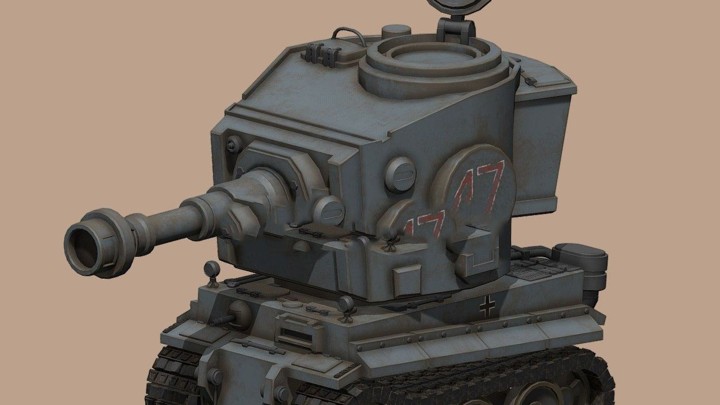 渲染模型_坦克025