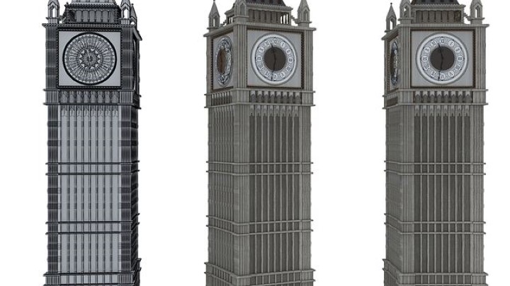 渲染模型_大本钟建筑001