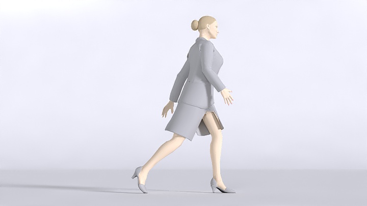 渲染模型_女人走路028