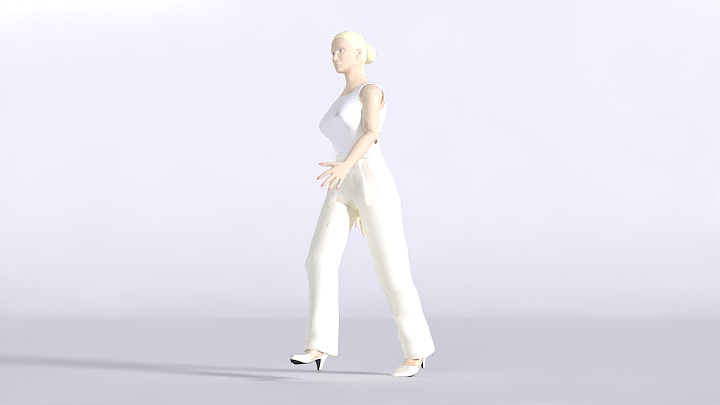 渲染模型_女人走路030