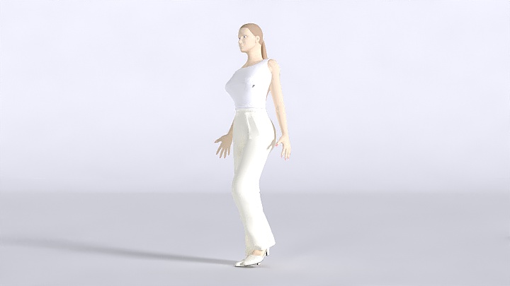 渲染模型_女人走路045