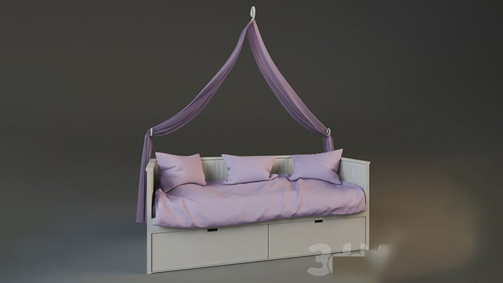 渲染模型_婴儿床034