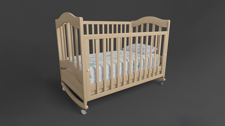 渲染模型_婴儿床038