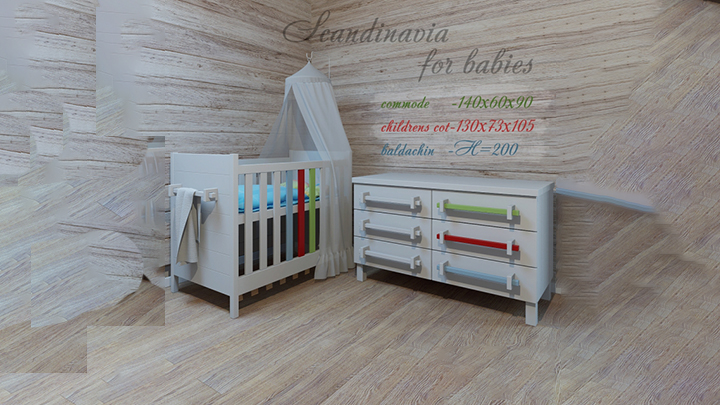 渲染模型_婴儿床039