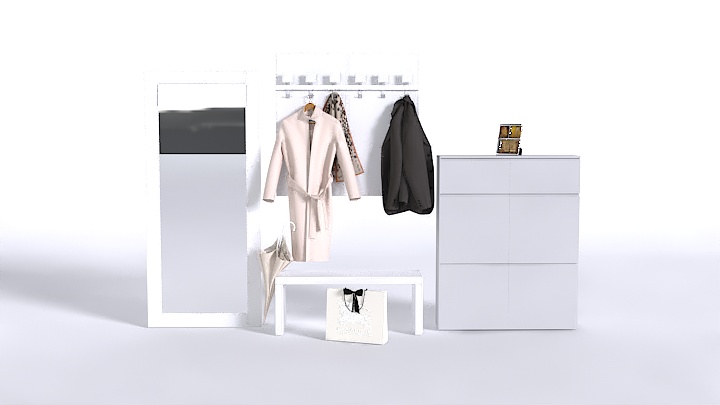 渲染模型_室内家具和衣服001