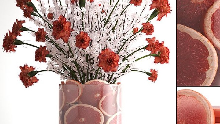 渲染模型_室内插花014