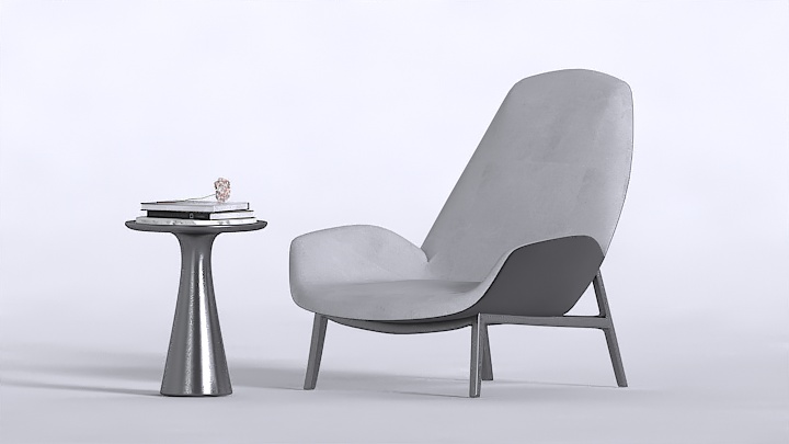 渲染模型_室内桌椅001