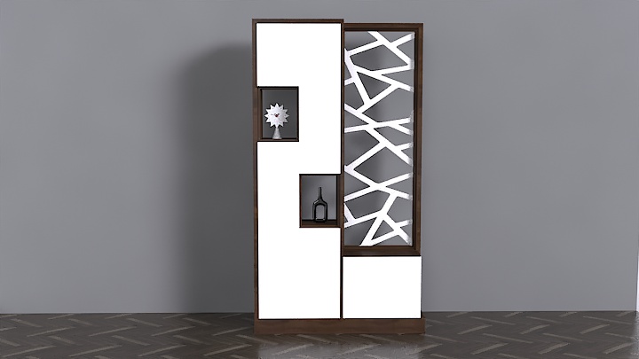 渲染模型_室内玄关家具002