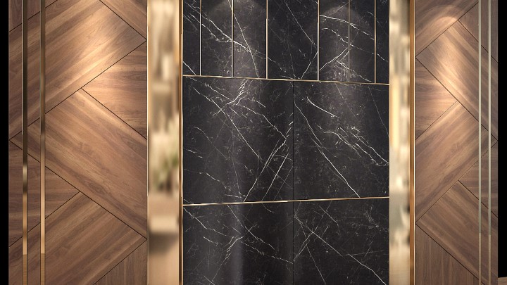 渲染模型_室内造型墙面003