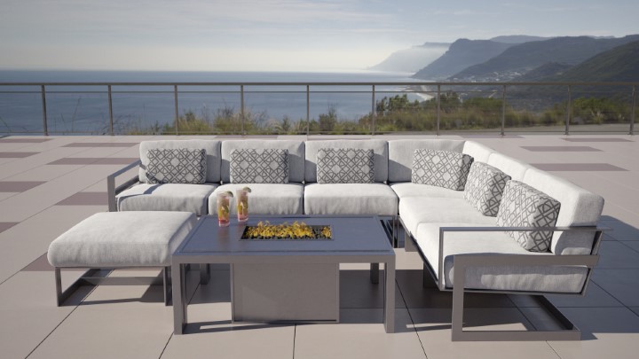 渲染模型_室外座椅伞座006