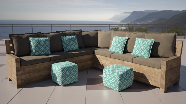 渲染模型_室外座椅伞座017