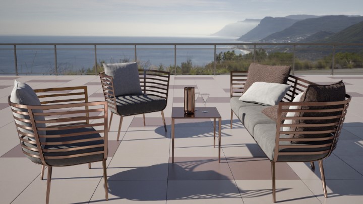 渲染模型_室外座椅伞座028