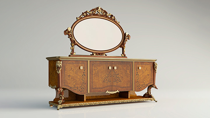 渲染模型_家居桌椅柜子004