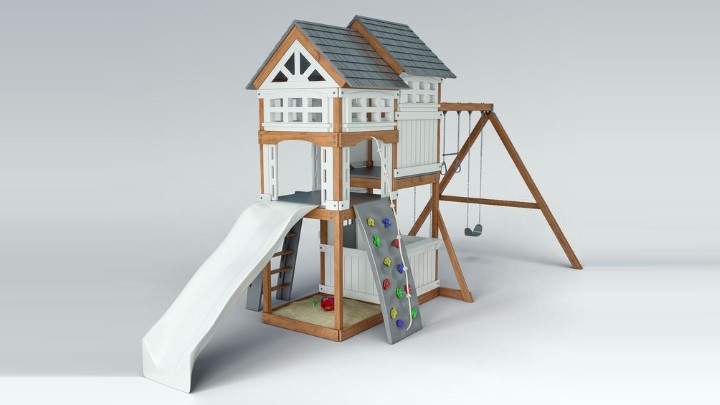 渲染模型_小区滑梯游戏套装001