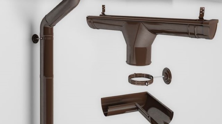 渲染模型_屋檐导水槽001