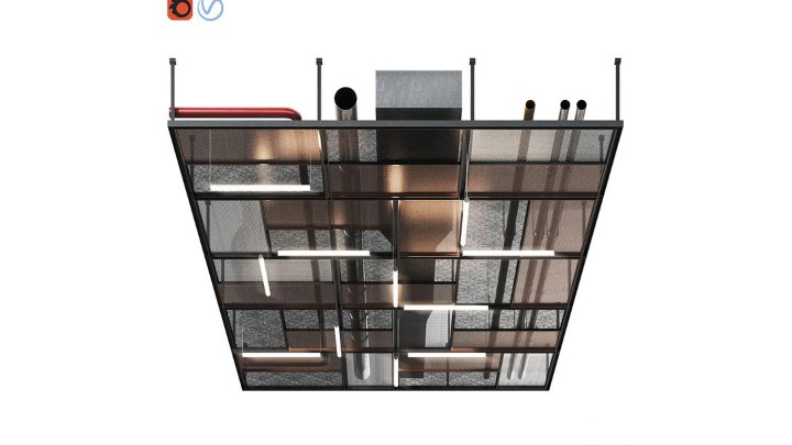 渲染模型_工业天花板001